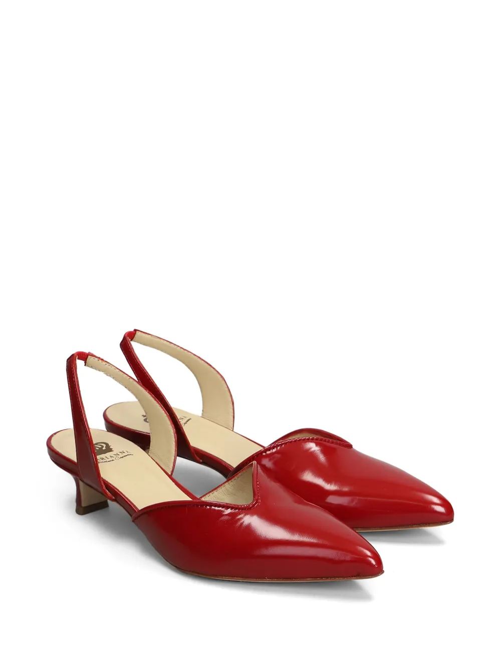 L Arianna 45mm leather pumps - Rood