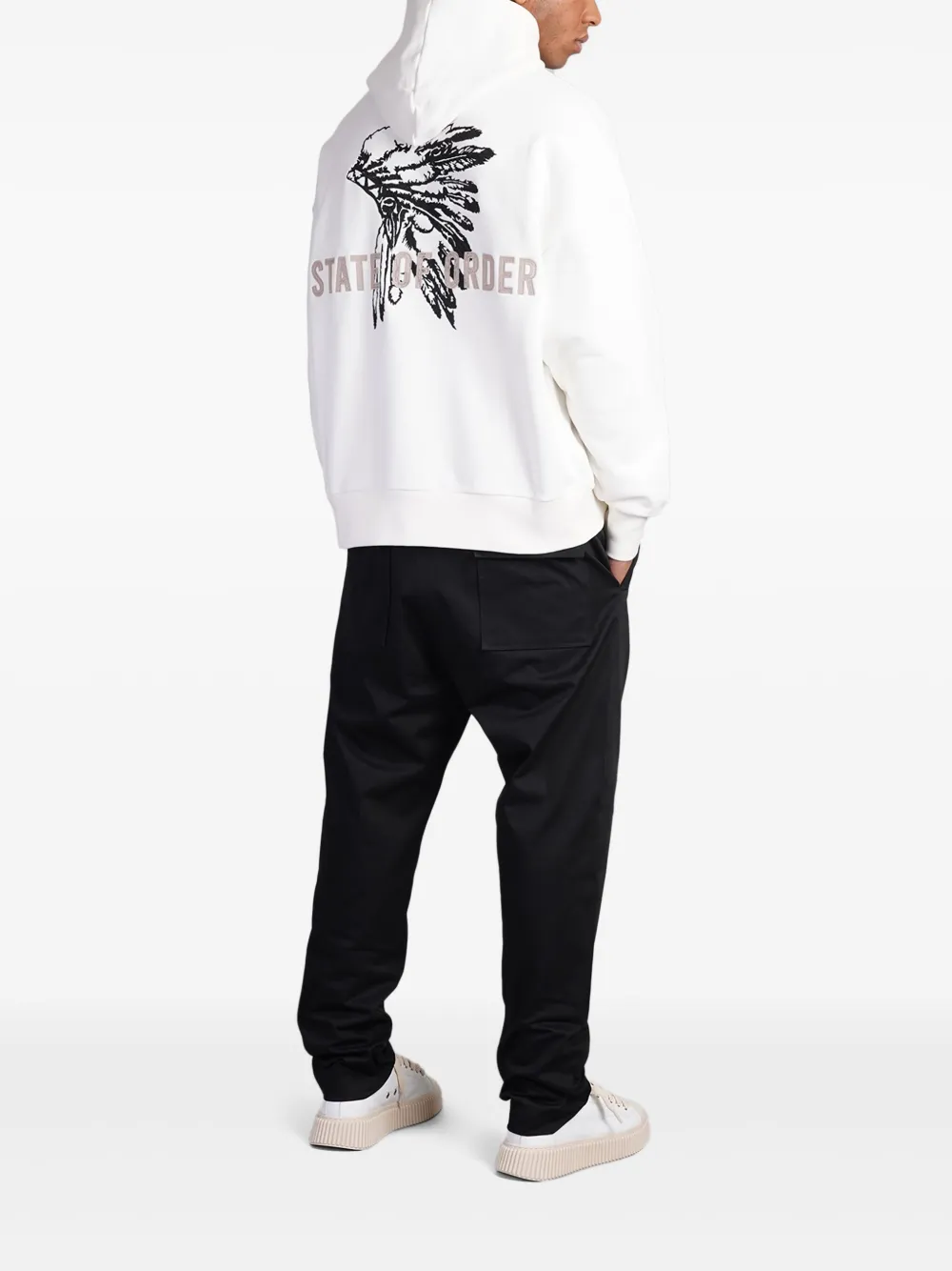 STATE OF ORDER cotton hoodie - Wit