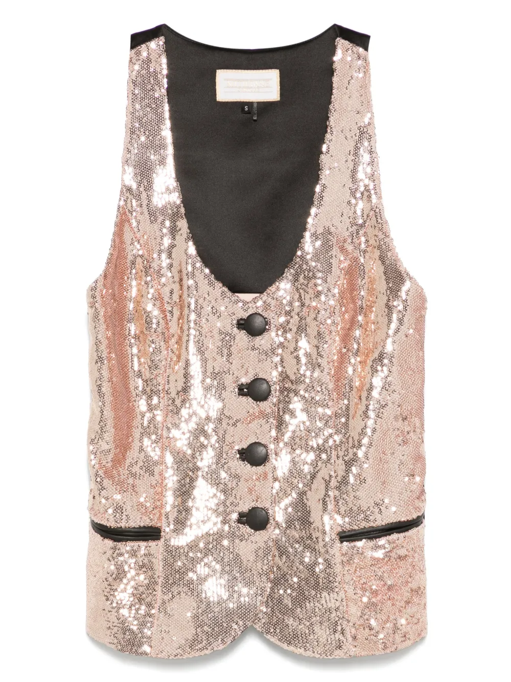 MITILIANE COUTURE sequined waistcoat | Gold | Image 1