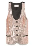 MITILIANE COUTURE sequined waistcoat - Gold