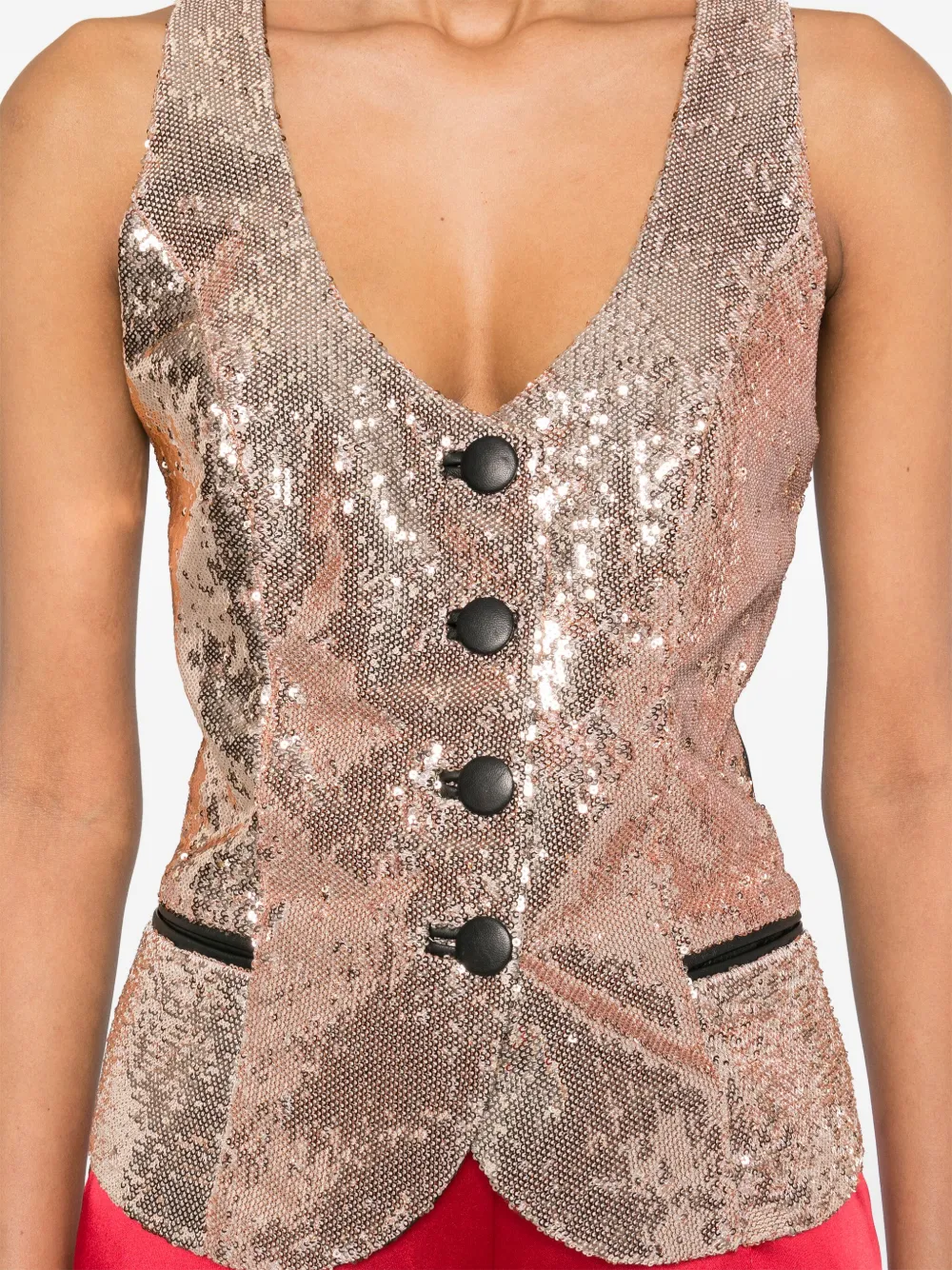 MITILIANE COUTURE Gilet met pailletten Goud