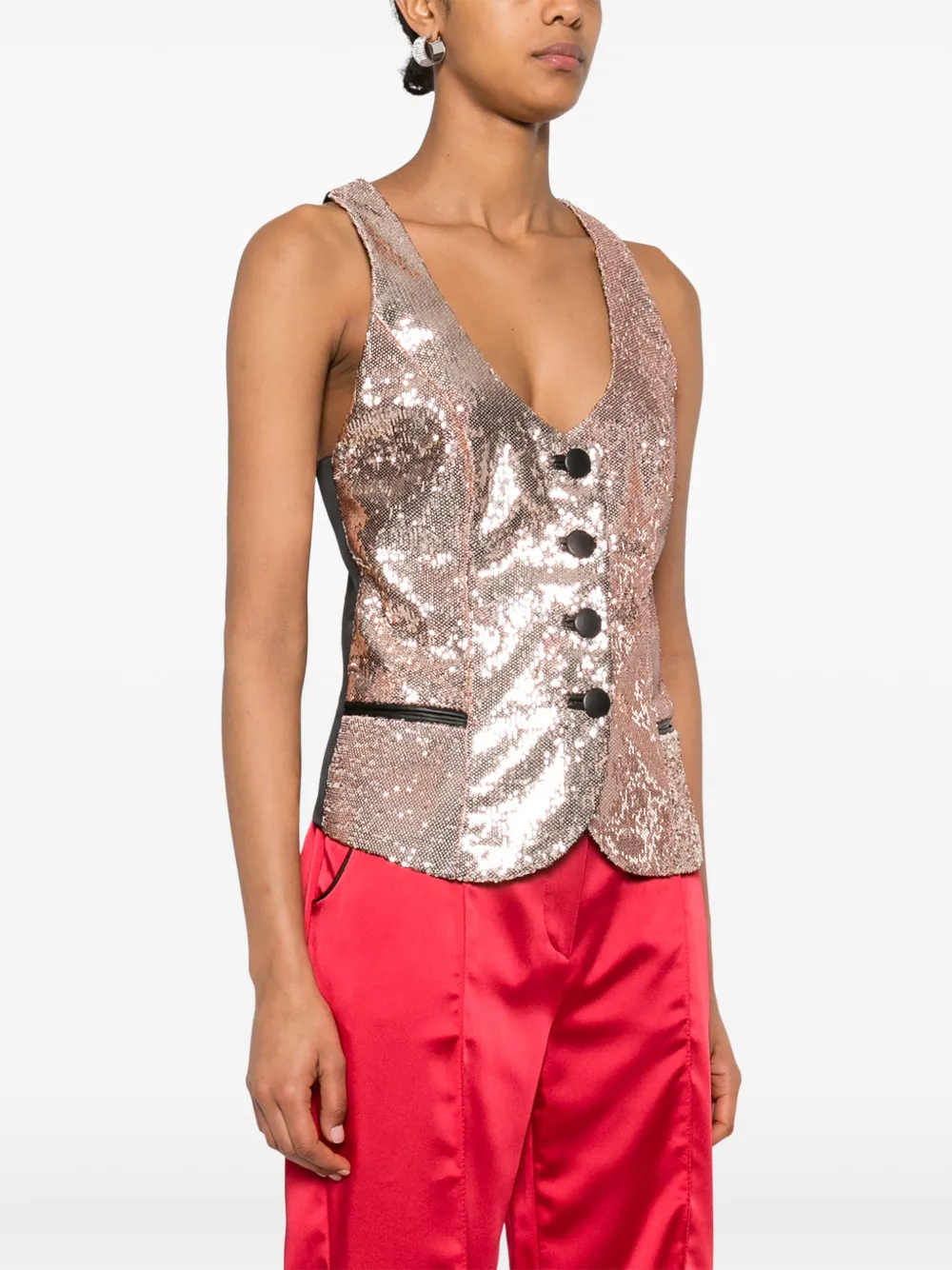 MITILIANE COUTURE Gilet met pailletten Goud