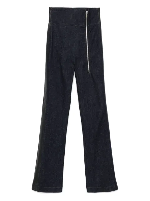 MITILIANE COUTURE jeans con ribete de cuero