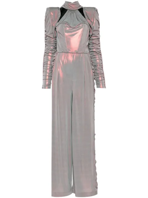 MITILIANE COUTURE jumpsuit con diseño holográfico iridiscente