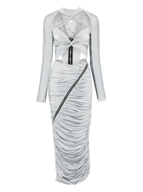 MITILIANE COUTURE vestido largo con detalles de aberturas
