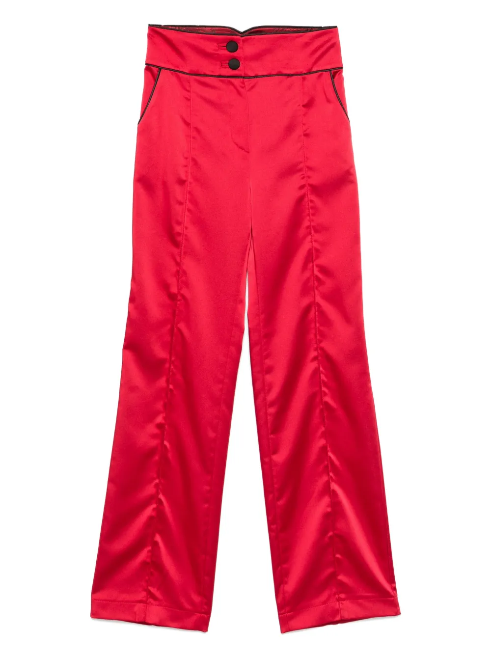 MITILIANE COUTURE piped-trim trousers | Red | Image 1