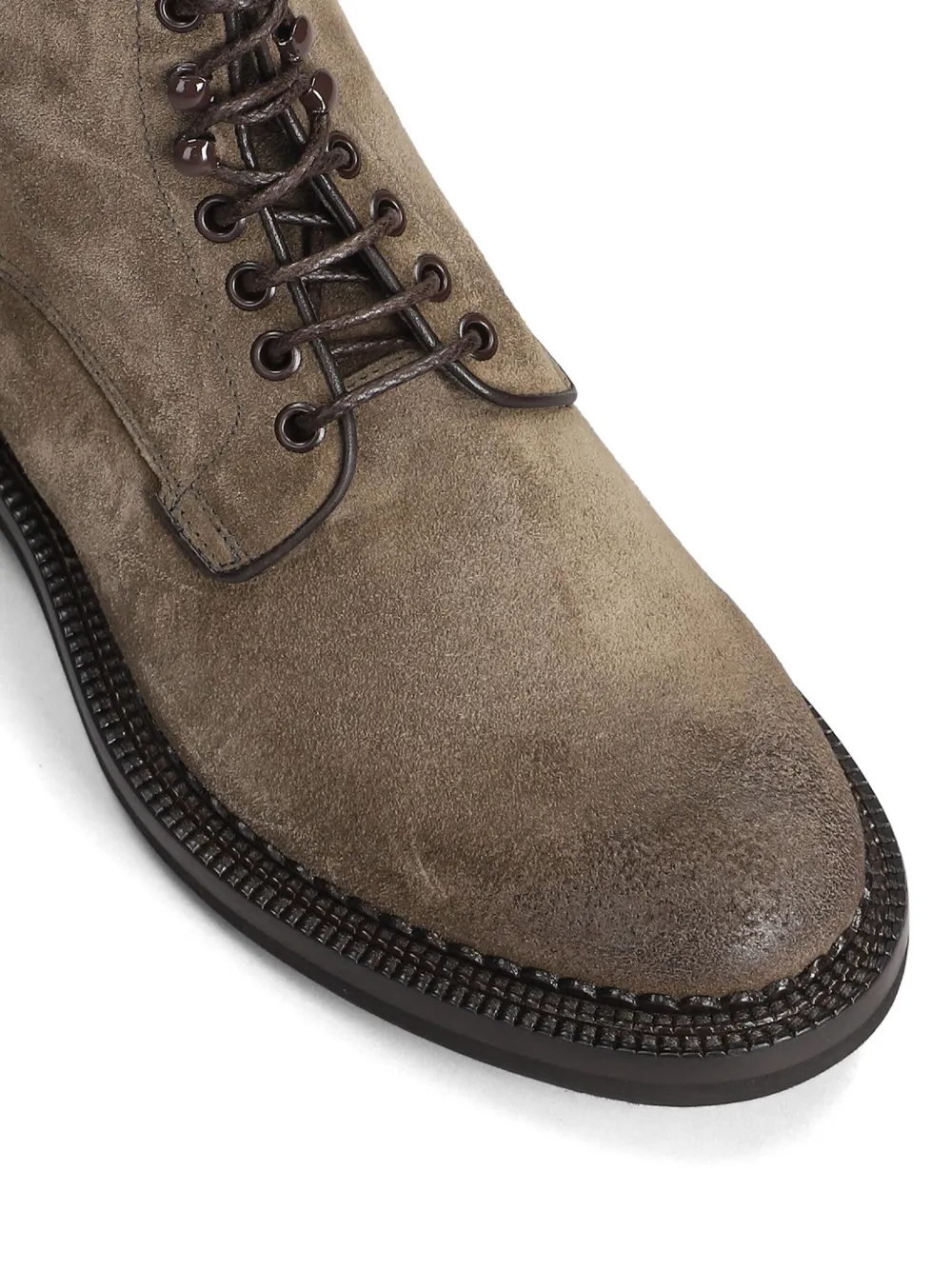 Green George suede lace-up shoes Brown