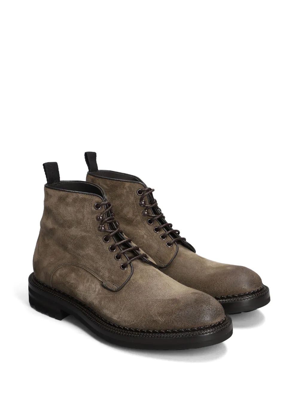 Green George suede lace-up shoes - Bruin