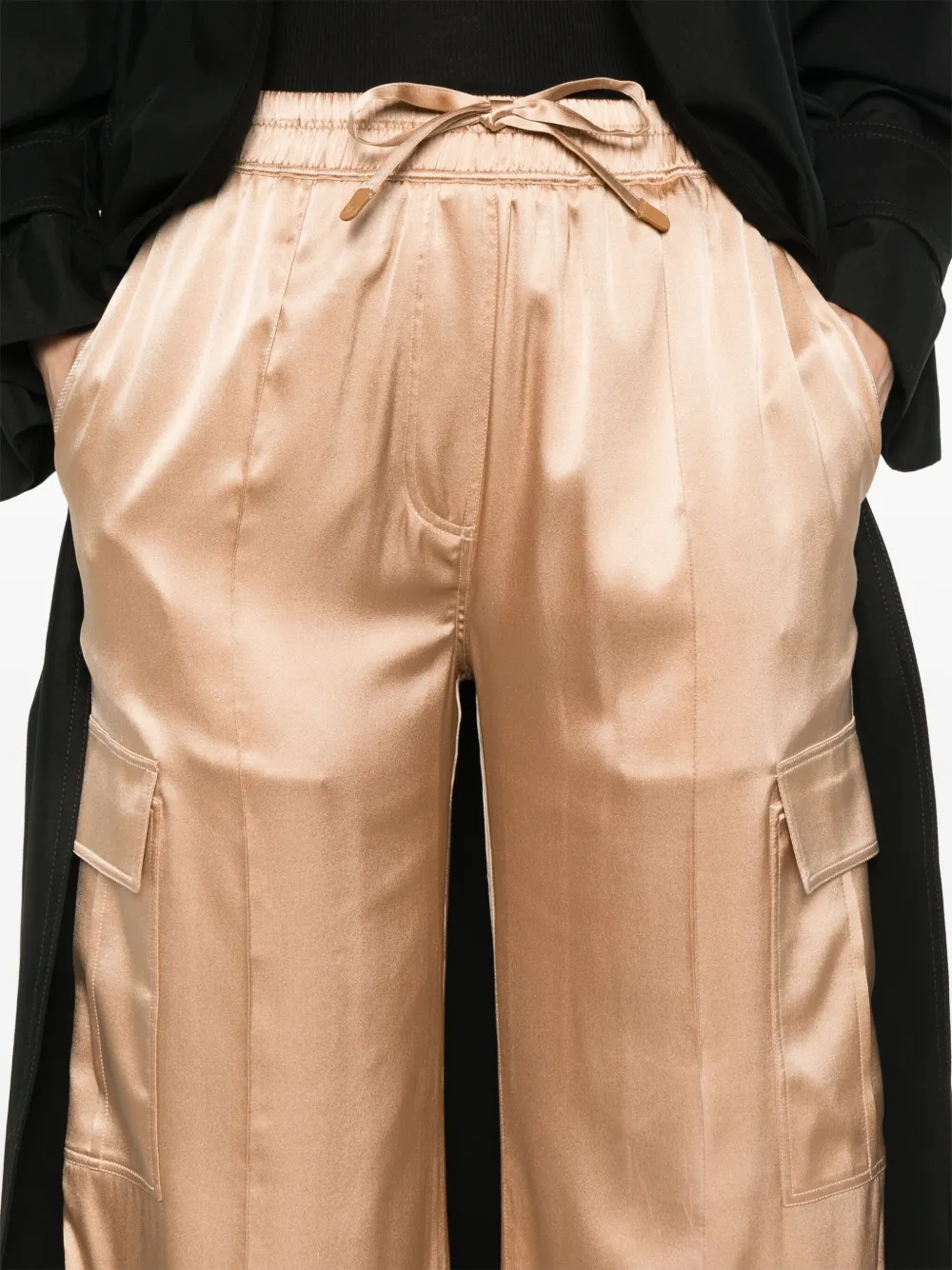 TOM FORD Satijnen cargo broek Beige