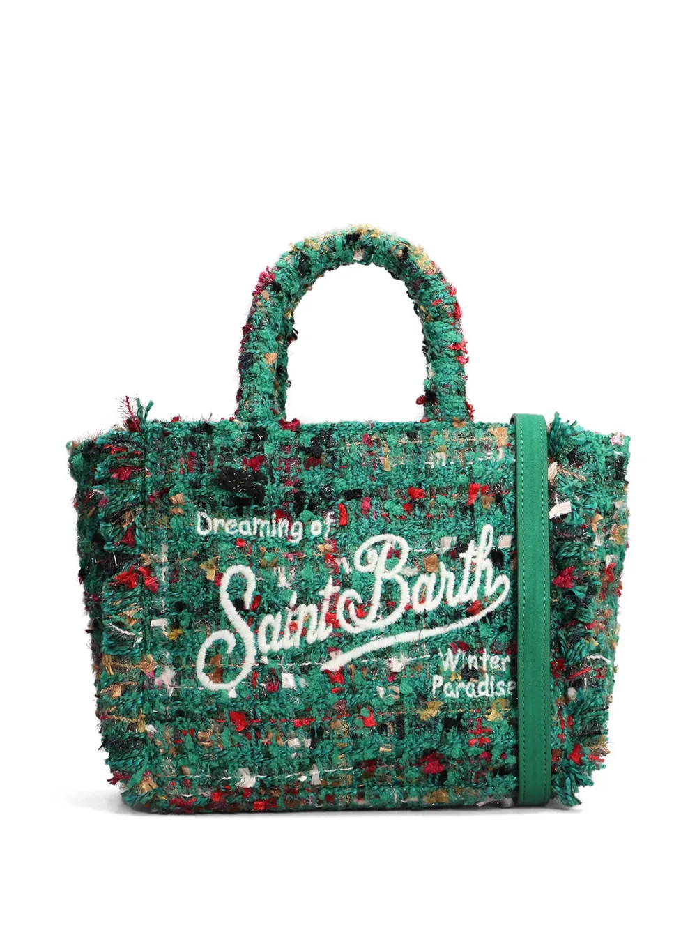MC2 Saint Barth Kids ツイード ハンドバッグ - グリーン MC2 Saint Barth Kids ツイード ハンドバッグ - グリーン