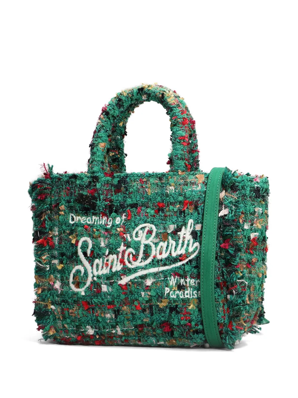 MC2 Saint Barth Kids Tweed shopper Groen