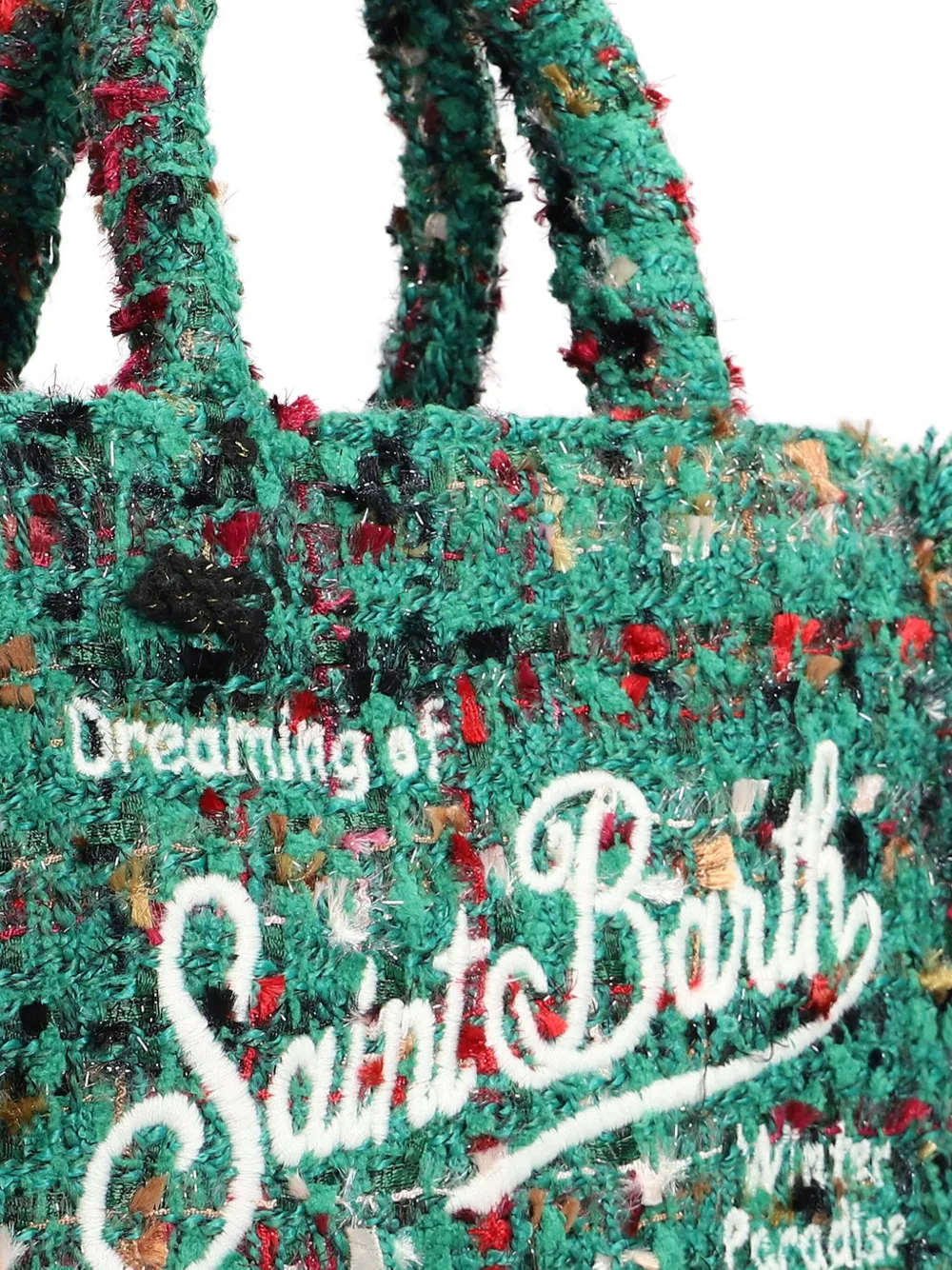 MC2 Saint Barth Kids Tweed shopper Groen