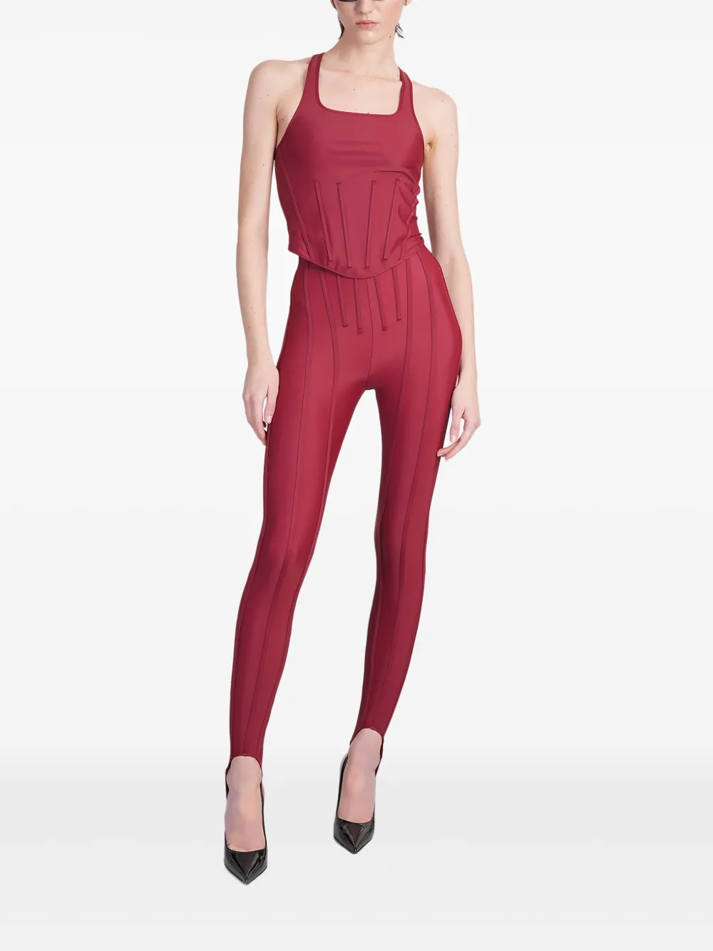 Mugler Mouwloze top - Rood