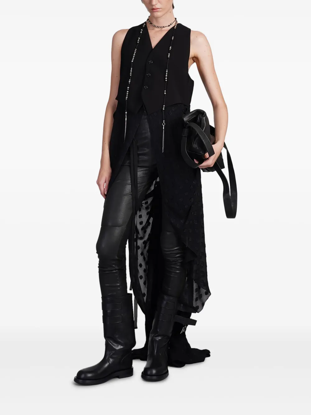 Ann Demeulemeester Thyra gilet - Zwart