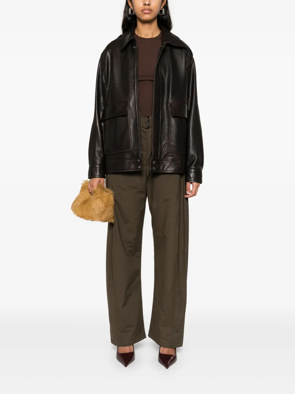 Magda Butrym Broek met ceintuur - Bruin