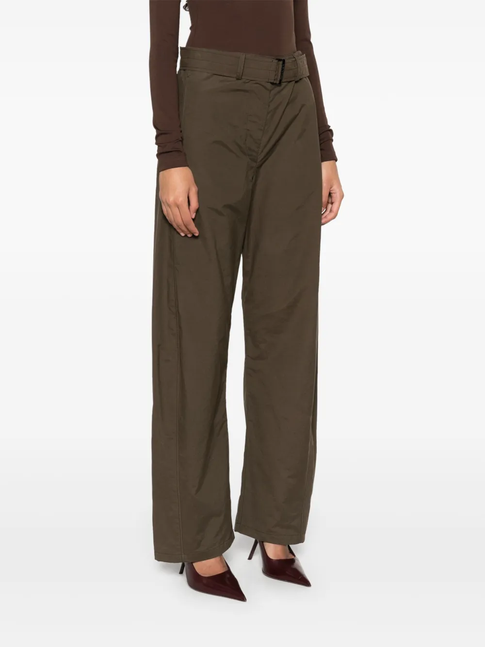 Magda Butrym Broek met ceintuur Bruin