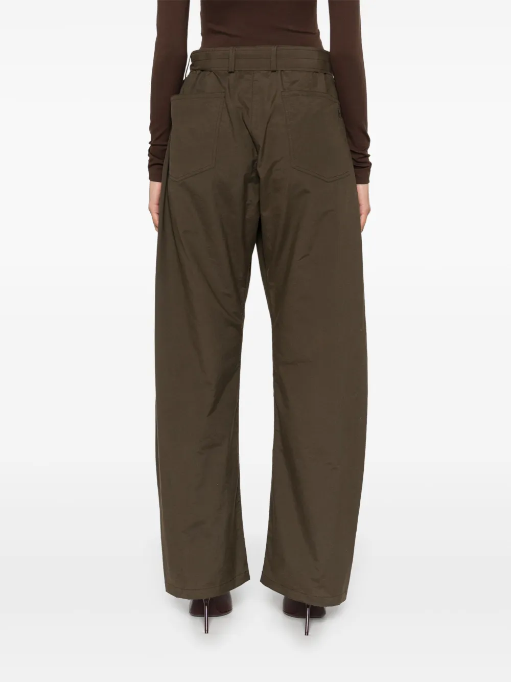 Magda Butrym Broek met ceintuur Bruin