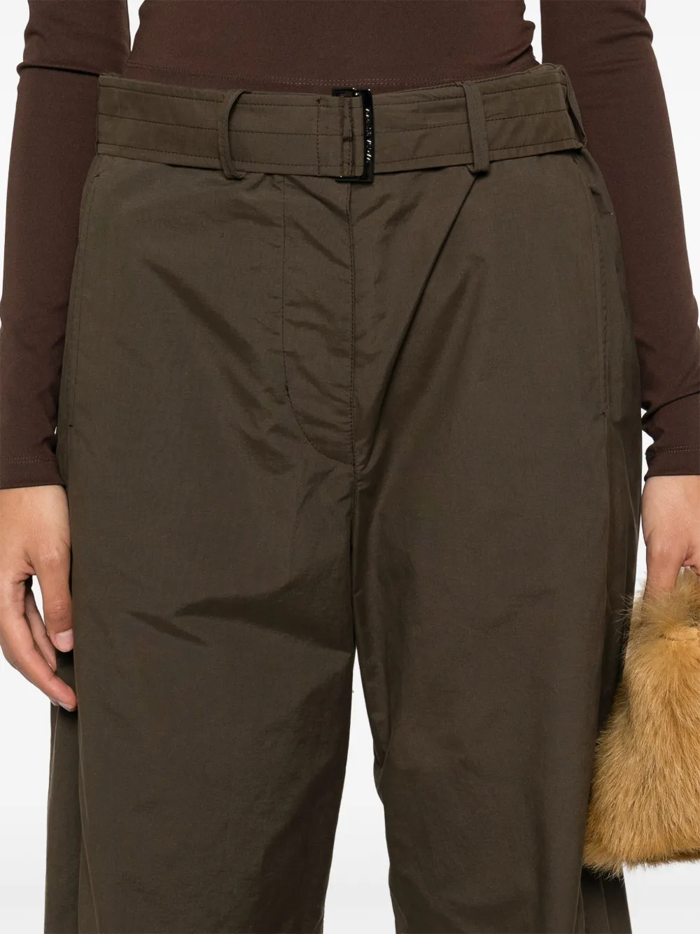 Magda Butrym Broek met ceintuur Bruin