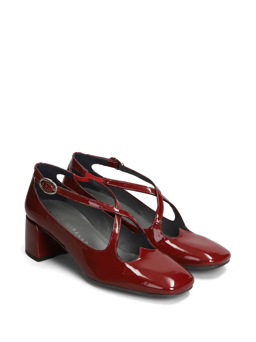 Pedro Miralles 55mm leather pumps Red