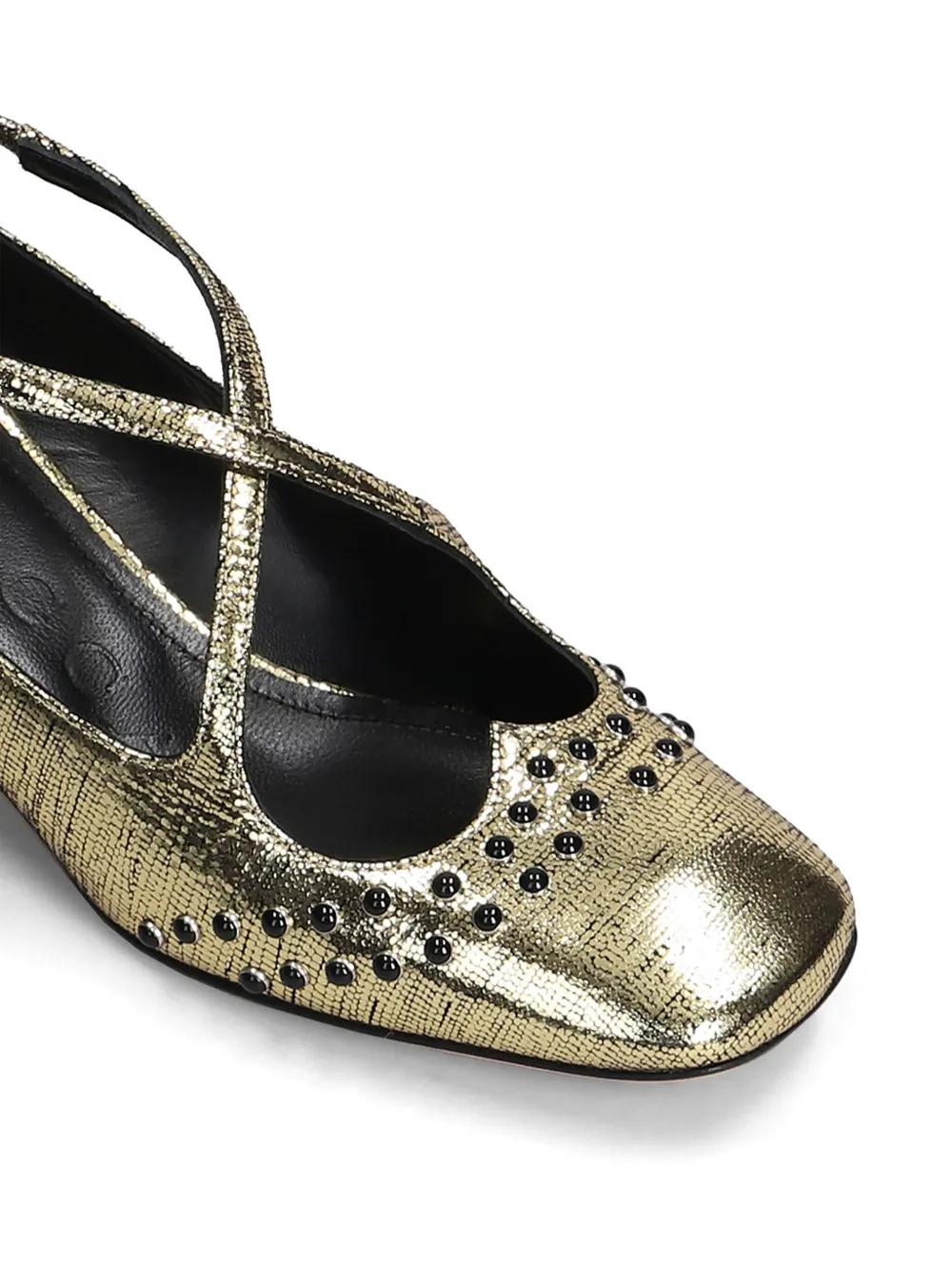 A.Bocca 50mm leather pumps Gold