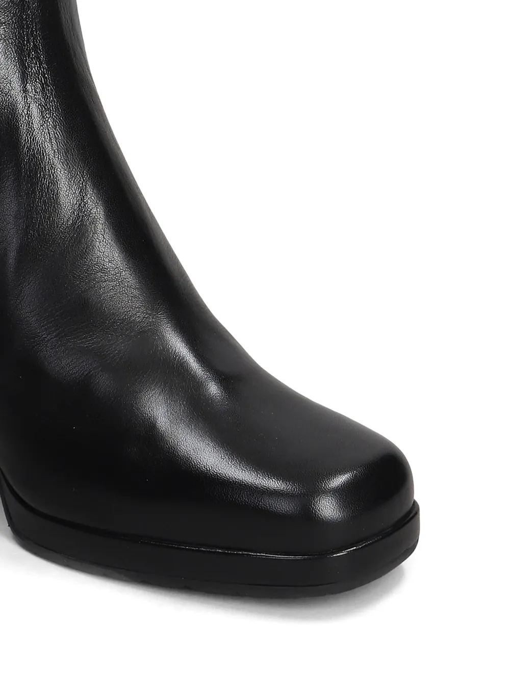 mara bini 80mm leather boots Black