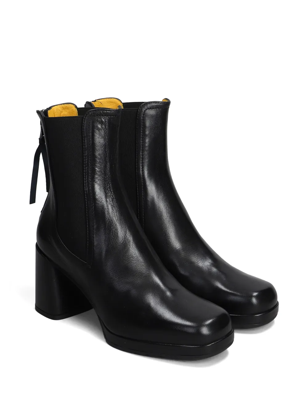 mara bini 80mm leather boots - Zwart