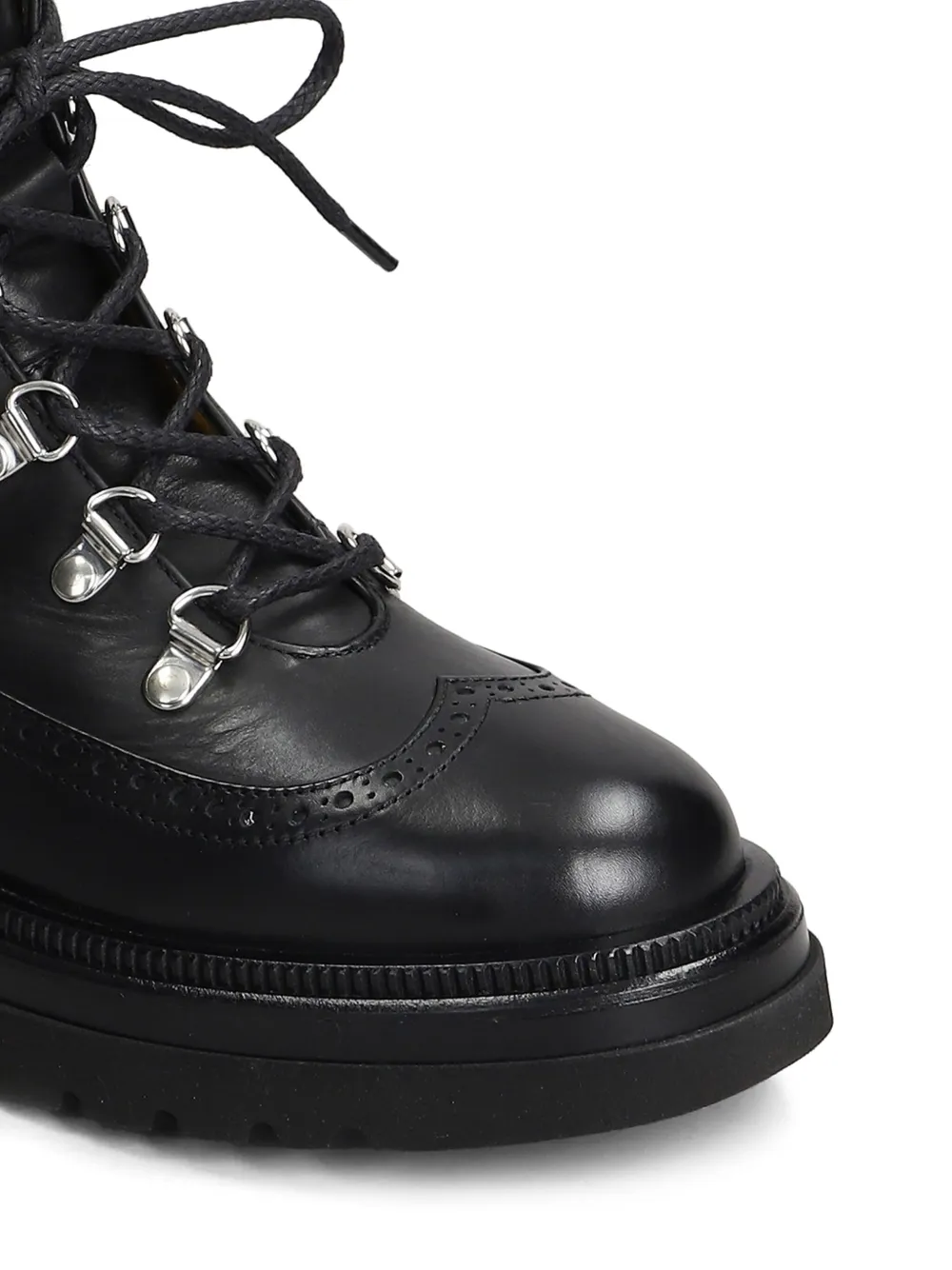 mara bini leather combat boots Black