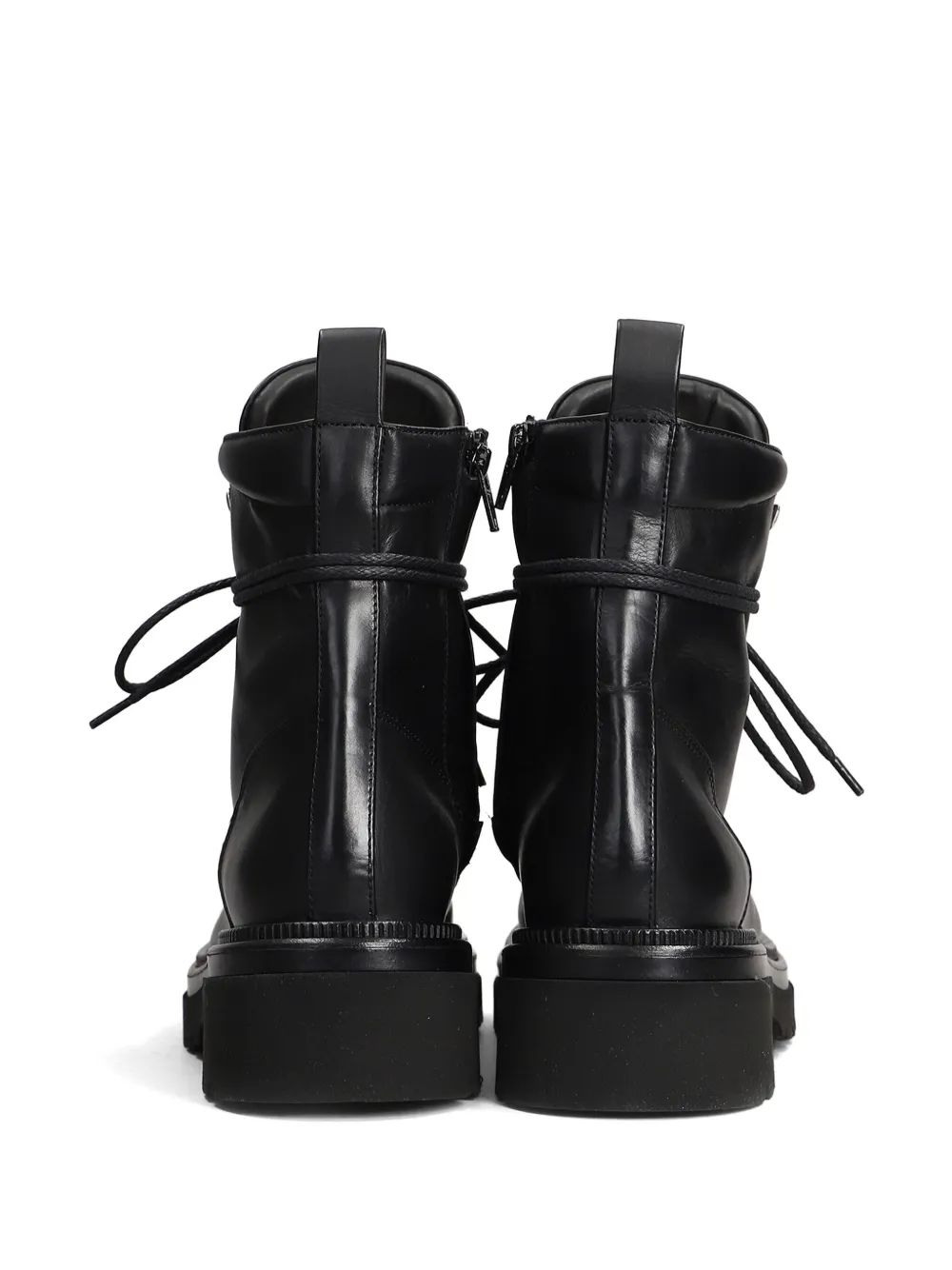 mara bini leather combat boots Black