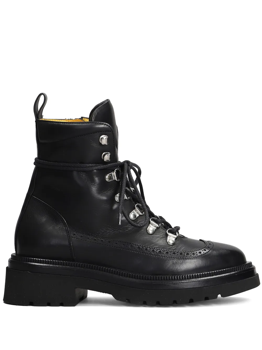 Mara bini leather combat boots Black