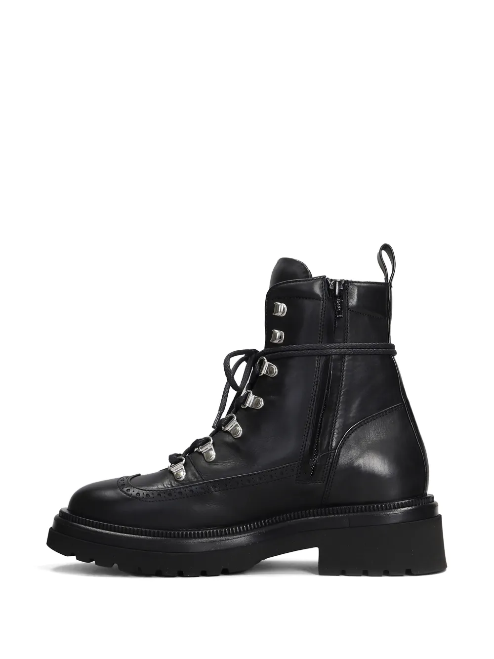 mara bini leather combat boots Black