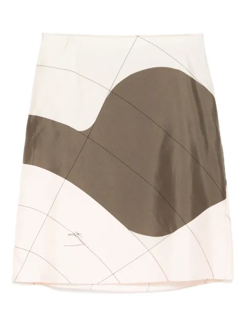 Ferragamo falda de seda estampada