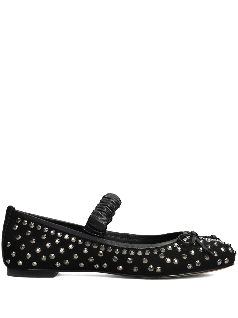 CARRANO crystal-embellished ballerina shoes Black