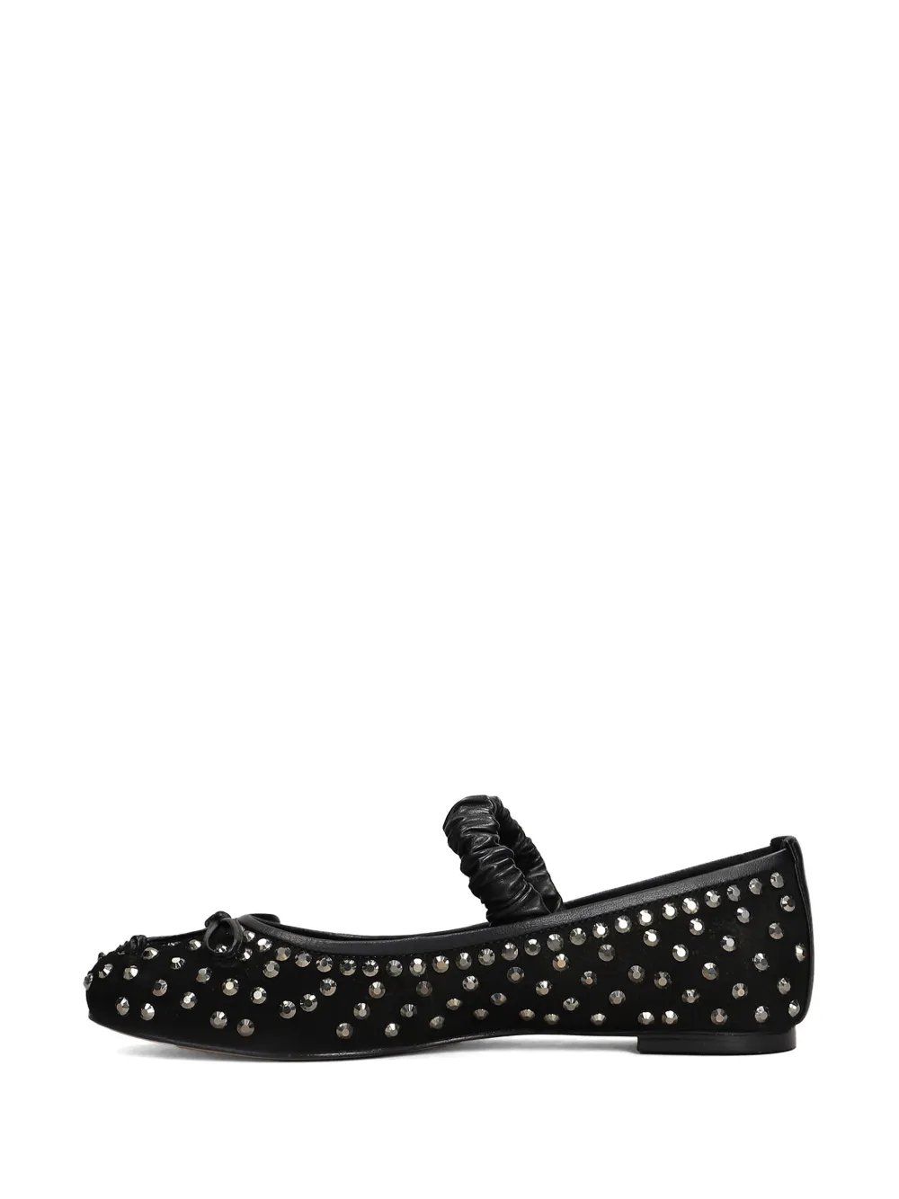 CARRANO crystal-embellished ballerina shoes Black