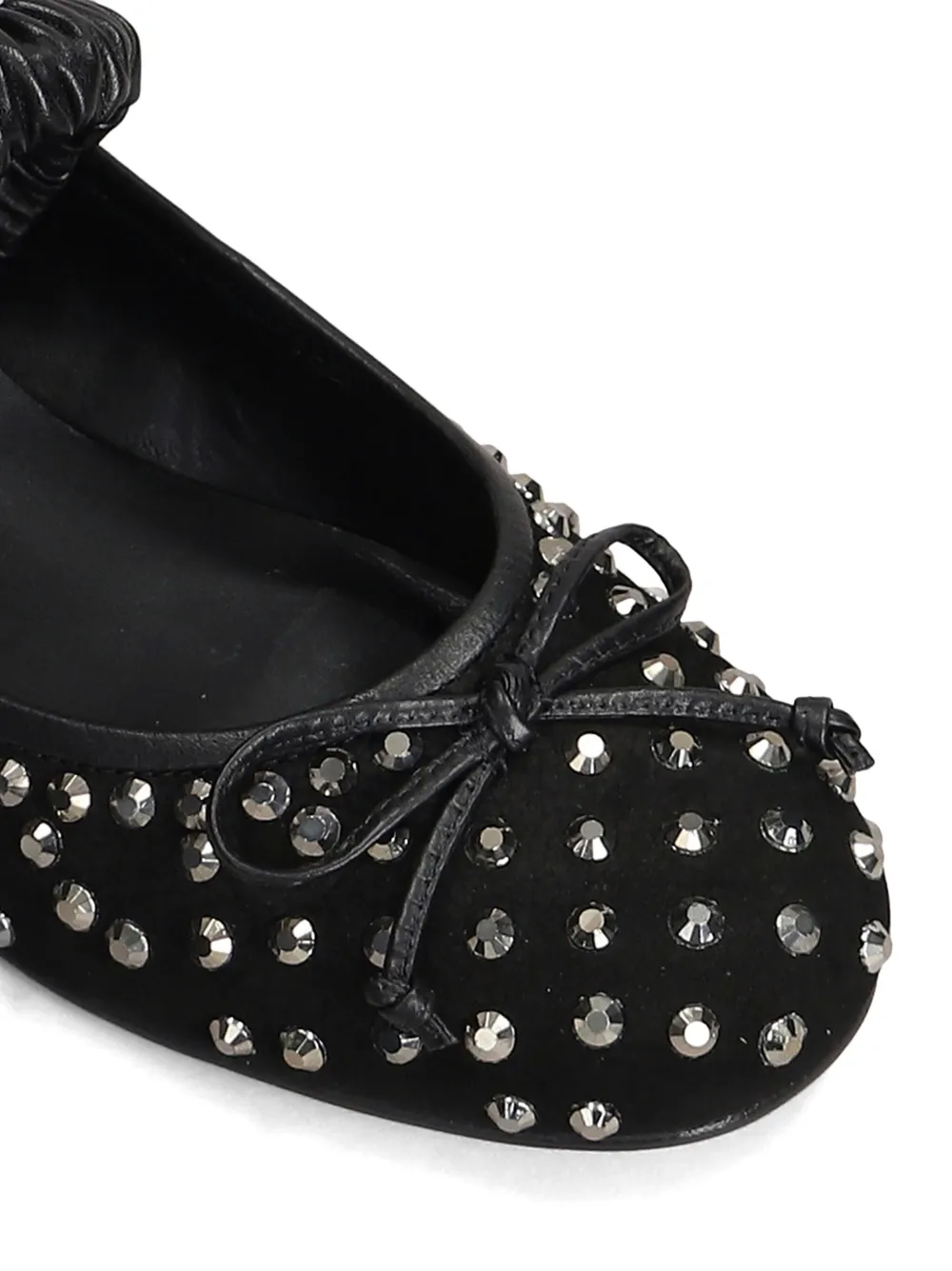 CARRANO crystal-embellished ballerina shoes Black