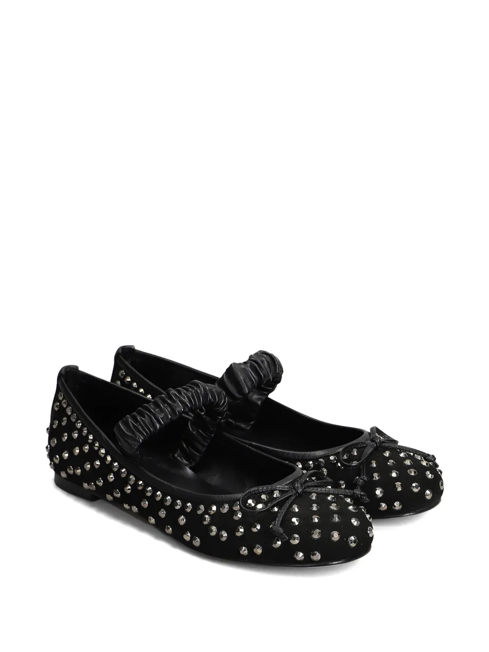 CARRANO crystal-embellished ballerina shoes - Zwart