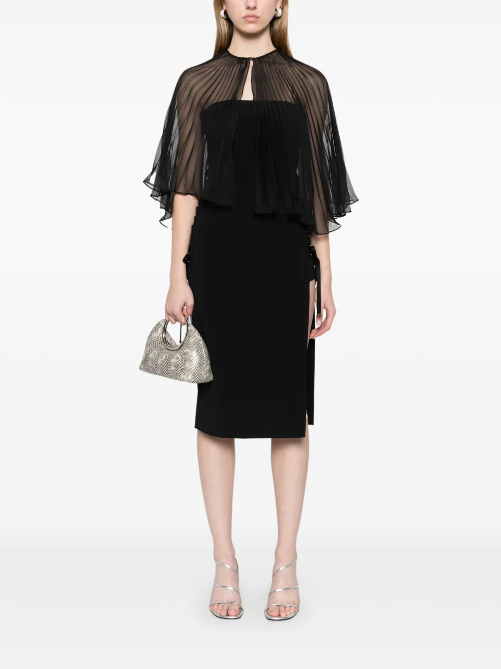 Elisabetta Franchi Rok met veters Zwart