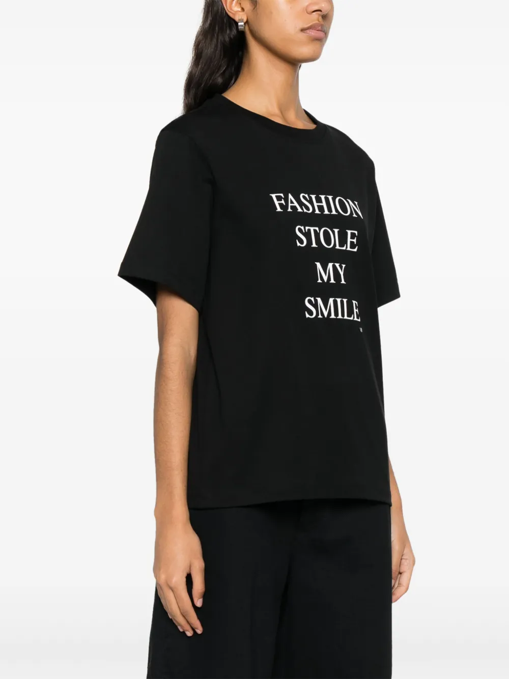 Victoria Beckham T-shirt met tekst Zwart