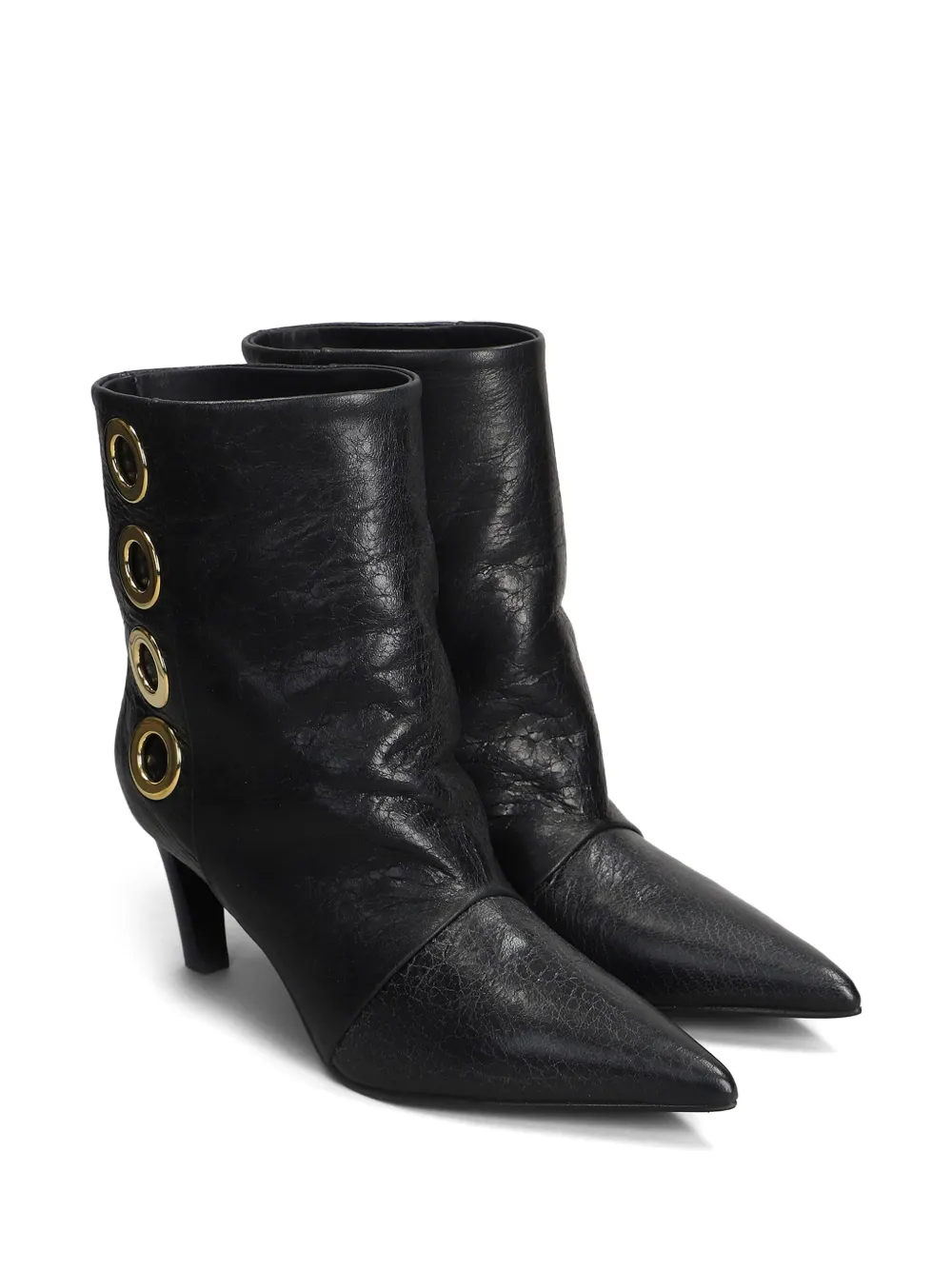 Lella Baldi 70mm leather boots - Zwart