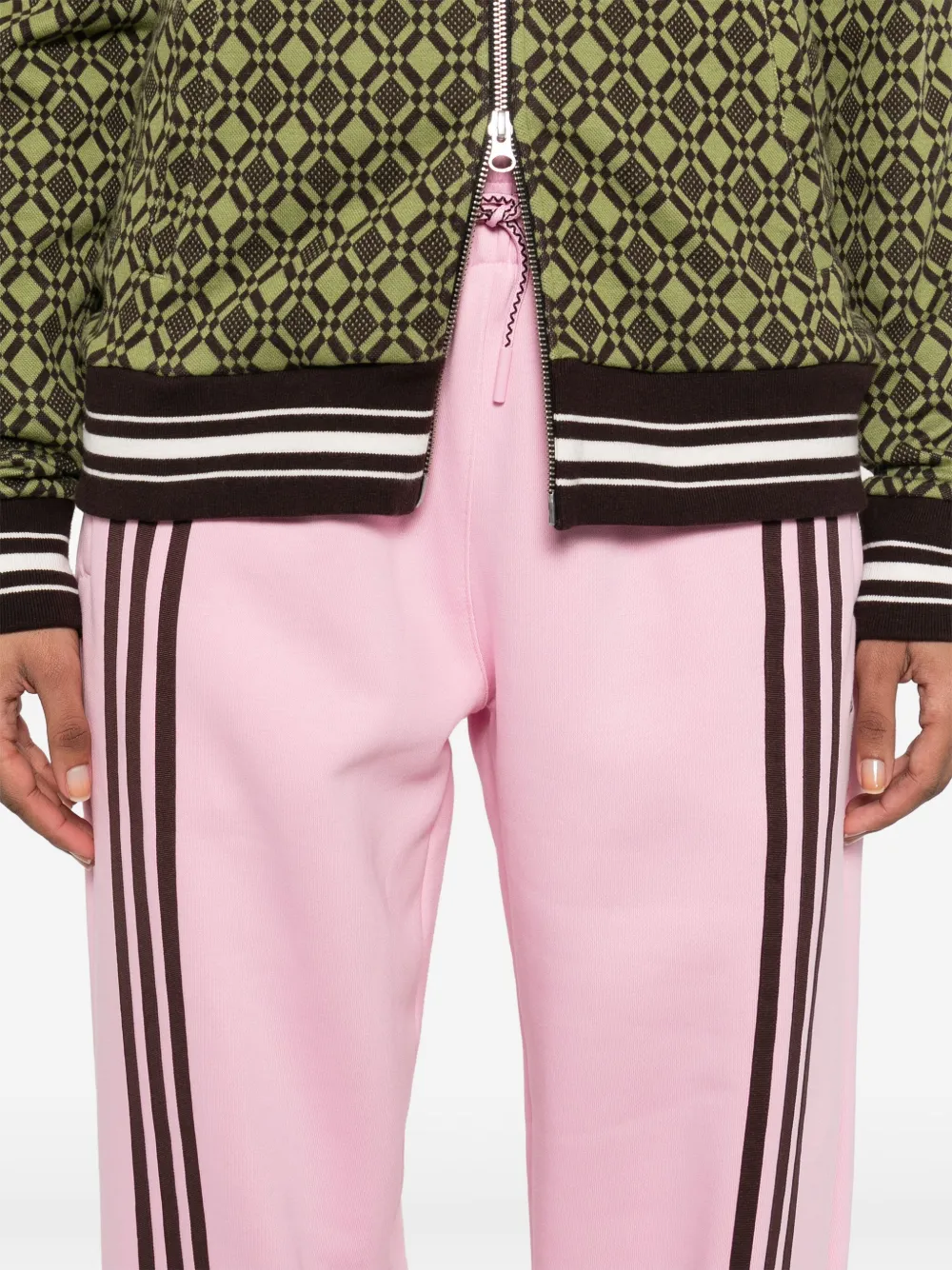 adidas 3 stripe pink track pants