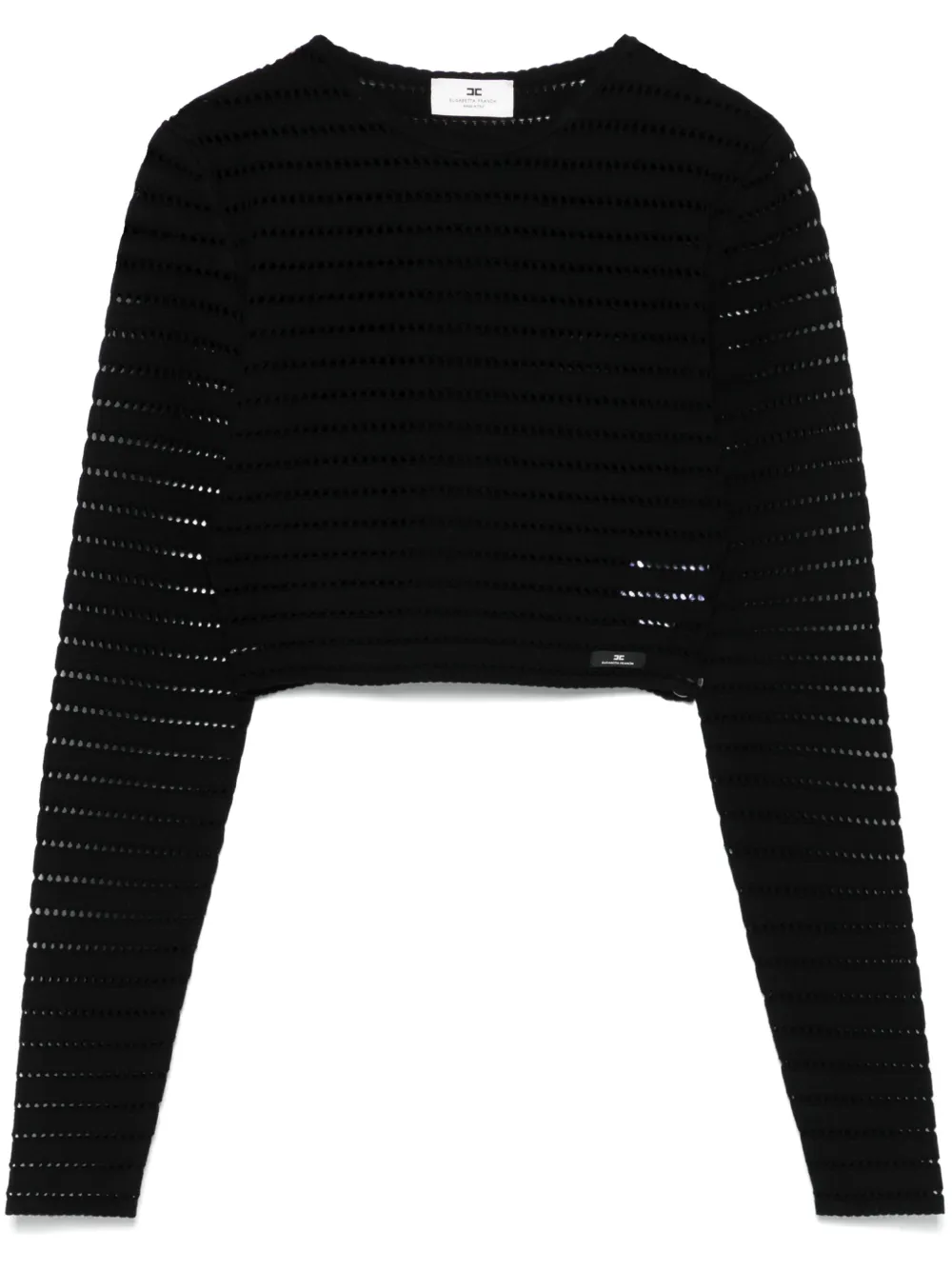Elisabetta Franchi pointelle-knit top | Black | Image 1