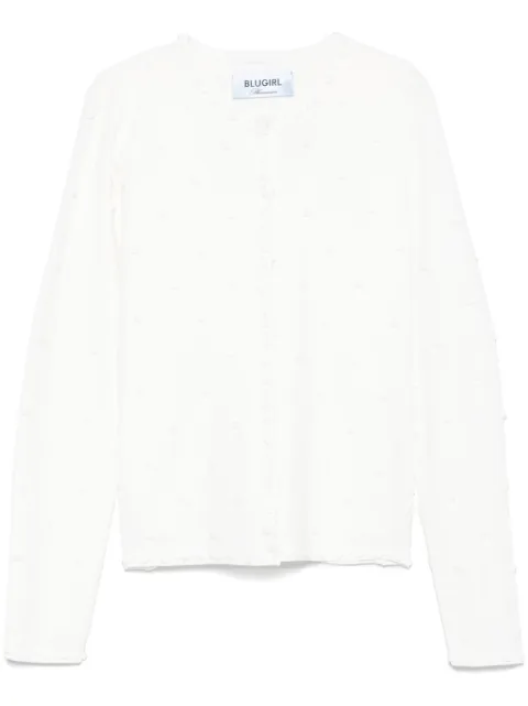 Blugirl ensemble cardigan-débardeur à fleurs appliquées