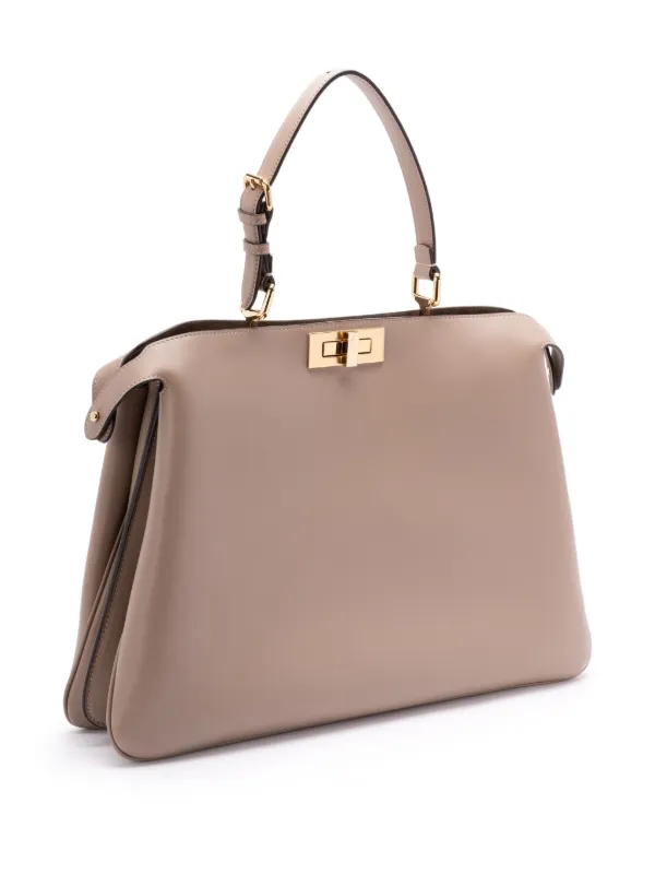 FENDI ピーカブー ソフト ハンドバッグ L | ニュートラル | FARFETCH JP