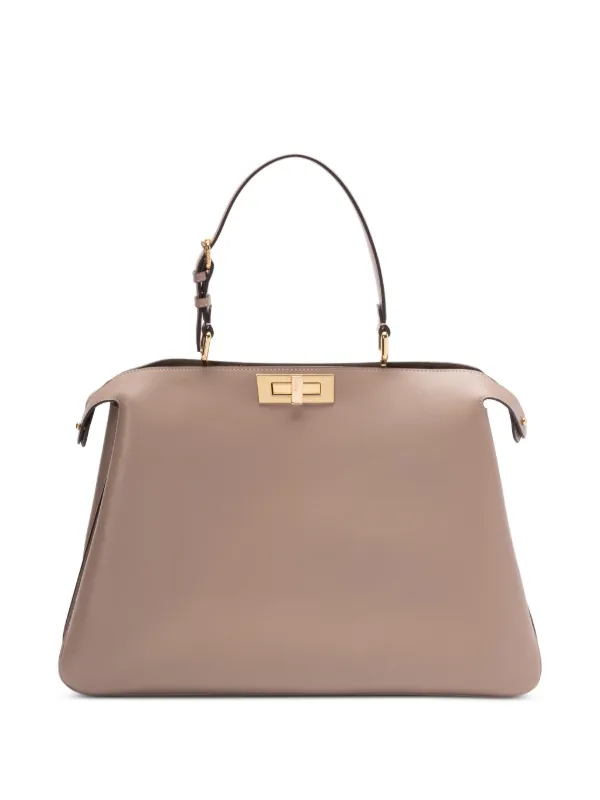 FENDI ピーカブー ソフト ハンドバッグ L | ニュートラル | FARFETCH JP