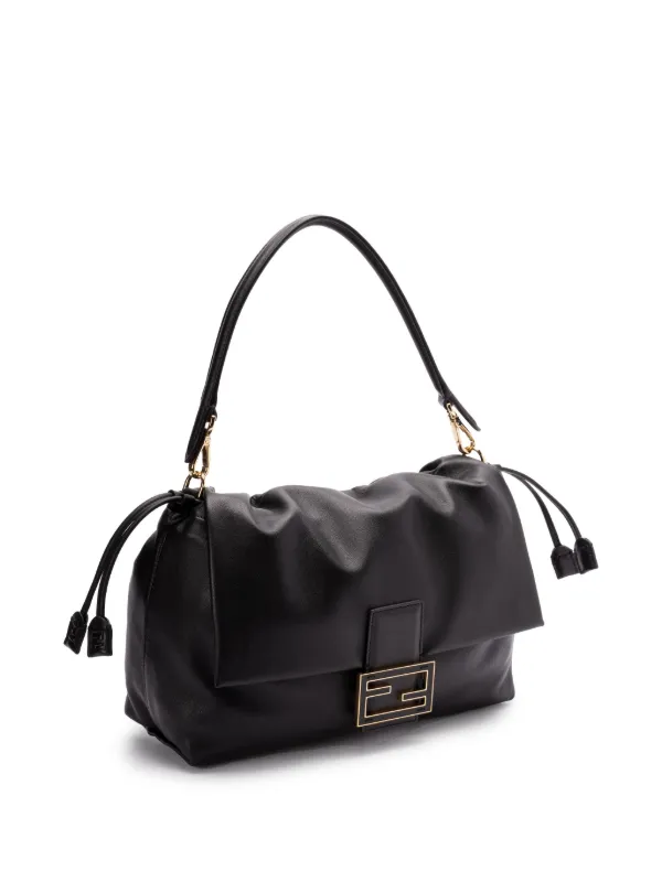 【関税&送料込】Fendi Mamma Baguette Small Leather Crossbody FENDI Mamma Baguette Shoulder Bag | Black | FARFETCH