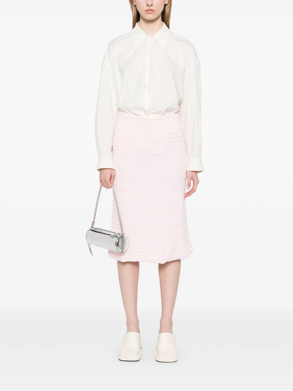 Jil Sander Crêpe jersey midi-rok - Roze