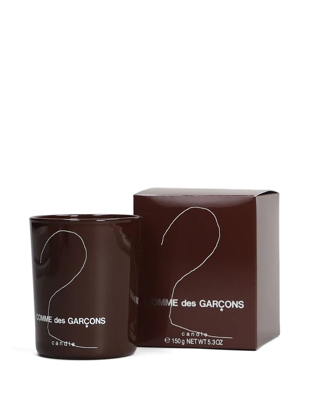 Comme Des Garçons logo-print candle (150g) - Bruin