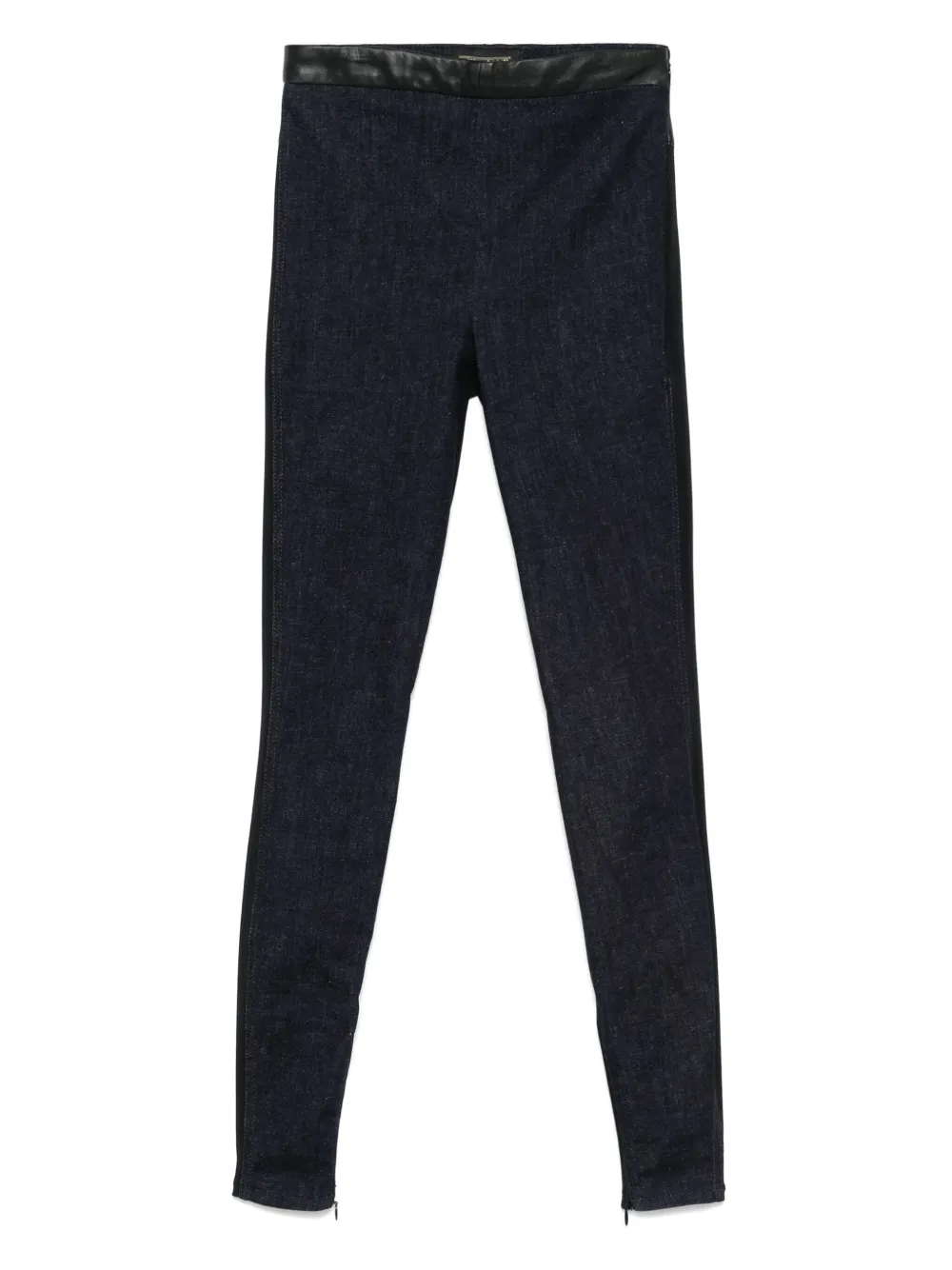 MITILIANE COUTURE leather-insert leggings | Blue | Image 1