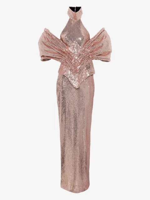 MITILIANE COUTURE detachable-corset sequined maxi dress