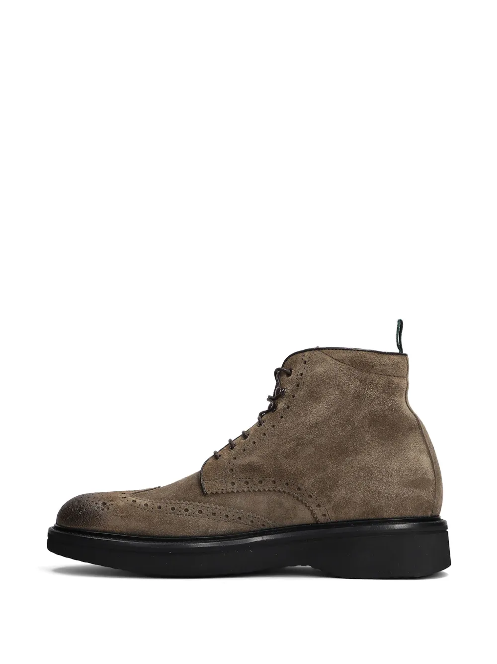 Green George suede lace-up boots Brown