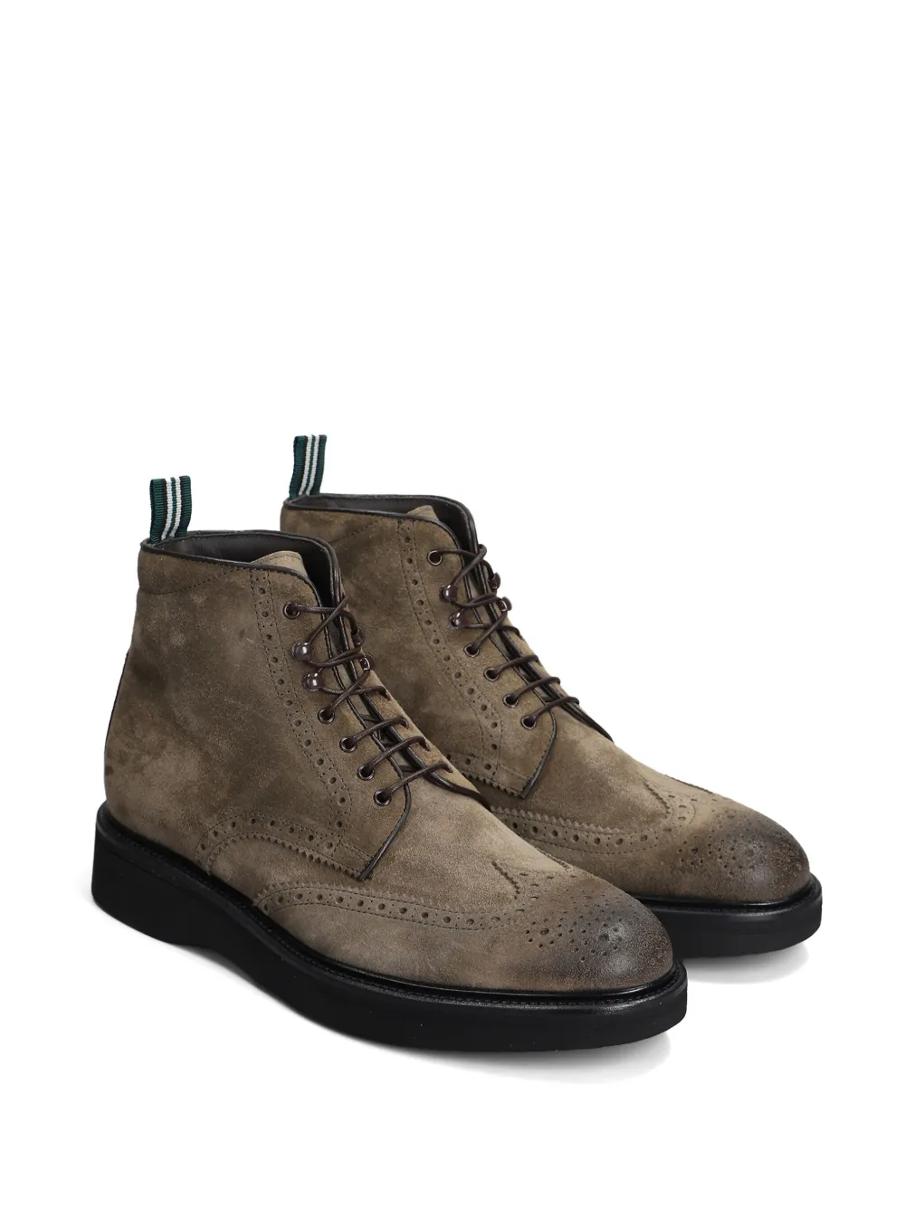 Green George suede lace-up boots - Bruin